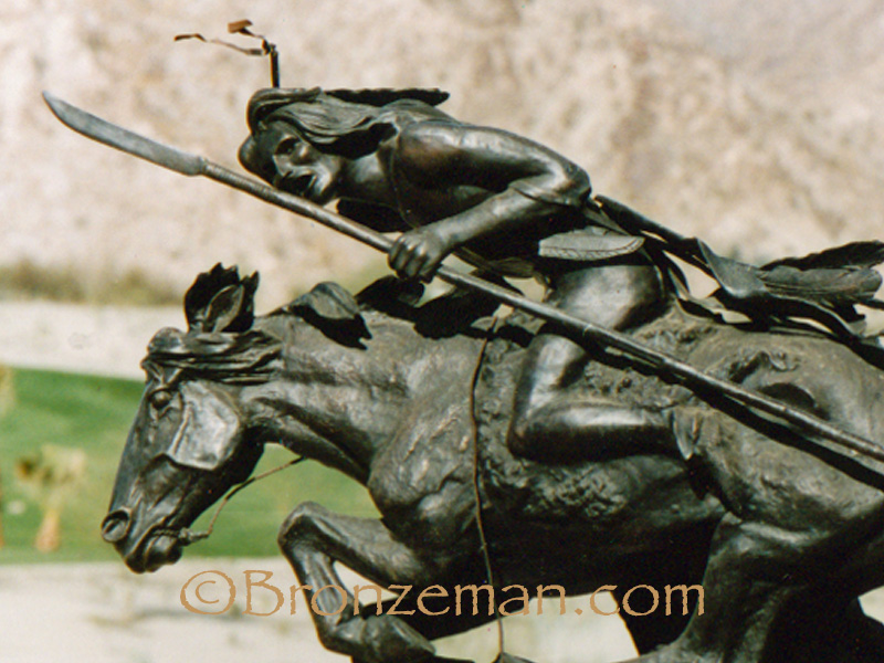 bronze remington cheyenne statue