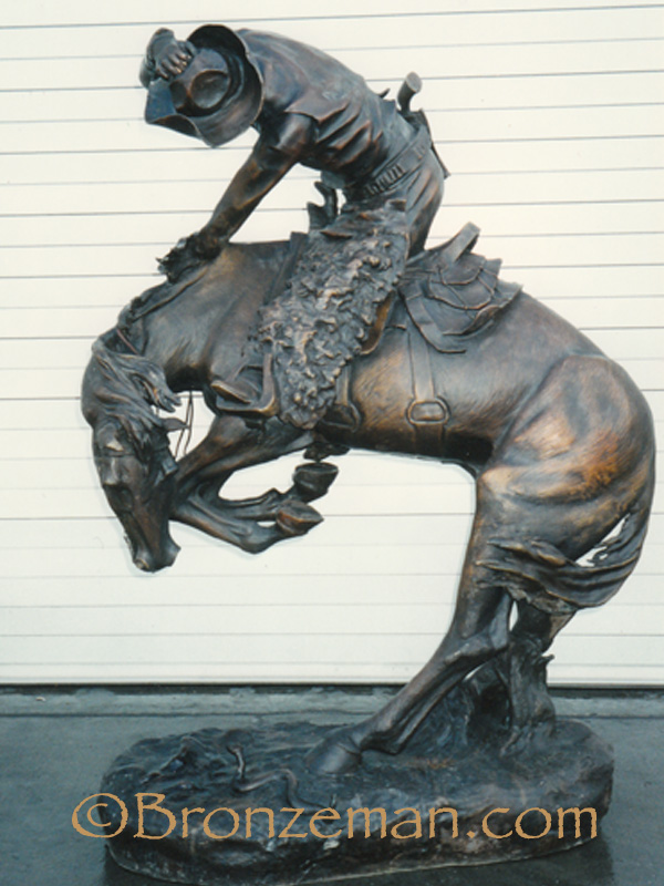 bronze remington rattlesnake statue