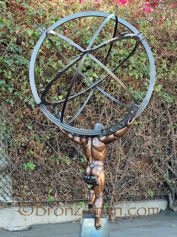 bronze atlas statue