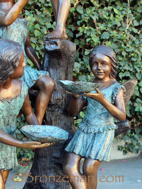 bronze fairy statue fountain