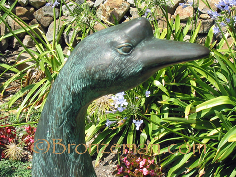 bronze goose statue
