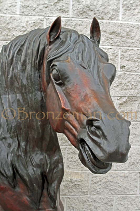 bronze stallion statue