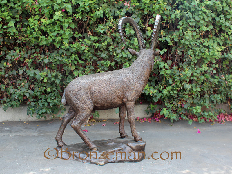 bronze billy goat statue
