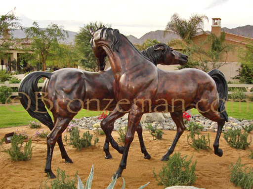 bronze horses statues