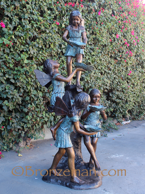 bronze fairy statue fountain