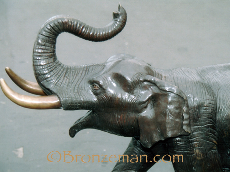 bronze elephant statue