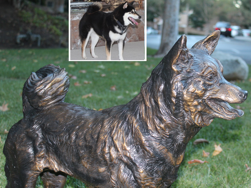 custom bronze dog statue