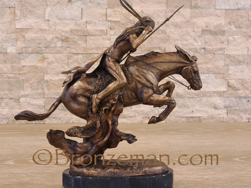 bronze Remington statue the cheyenne