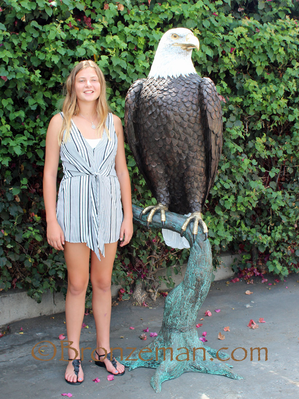 custom bronze eagle statue
