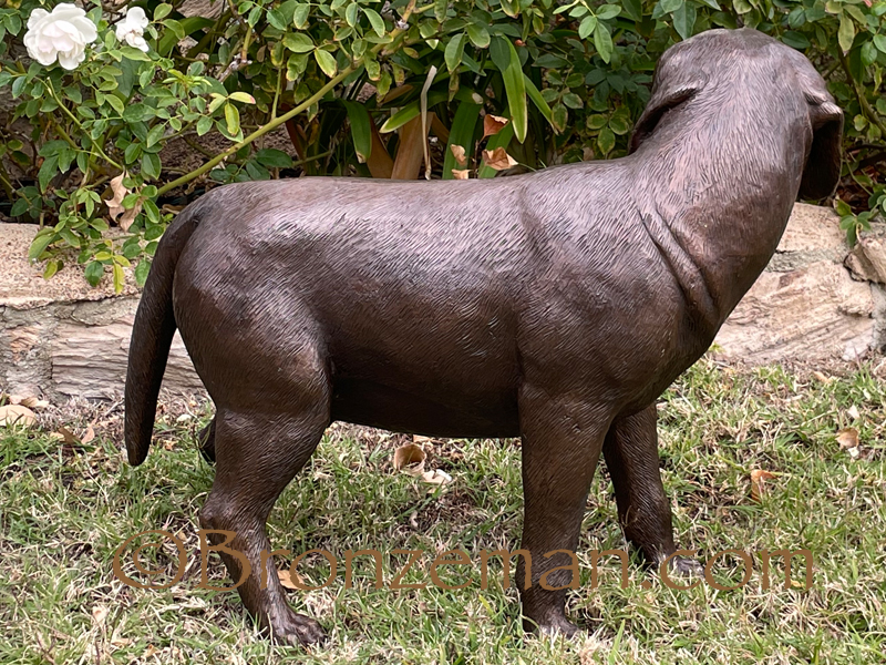 custom bronze dog statue