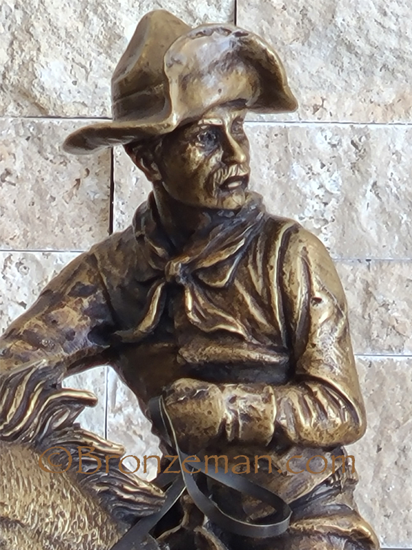 bronze Remington statue the cowboy