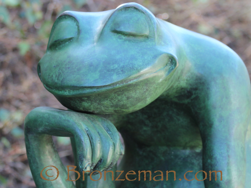 bronze frog thinker