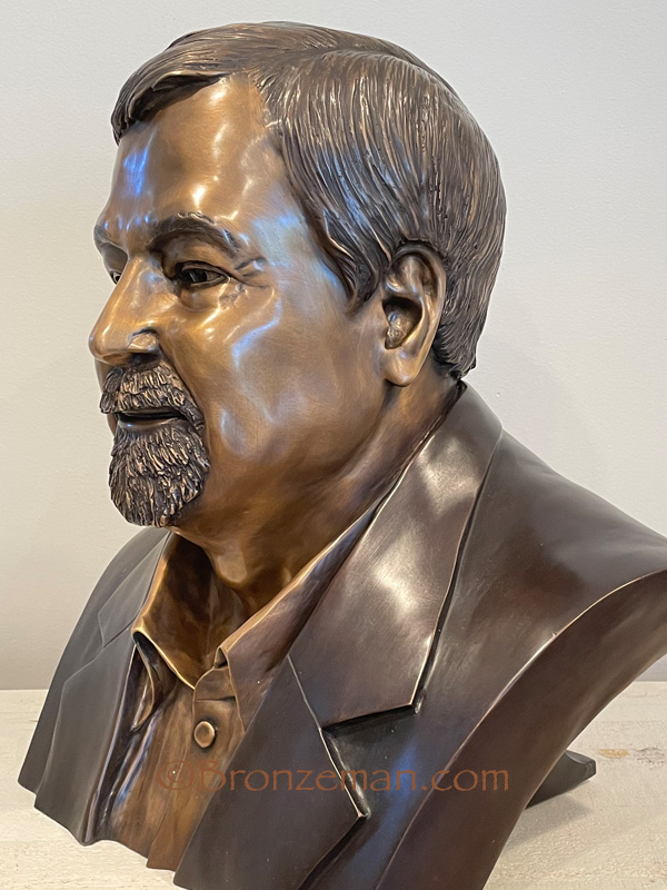custom bronze bust sculpture