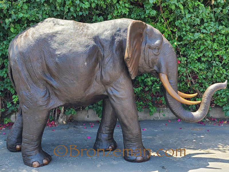 bronze elephant statue