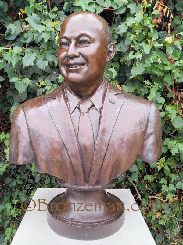 Bronze bust of Todd Wanek