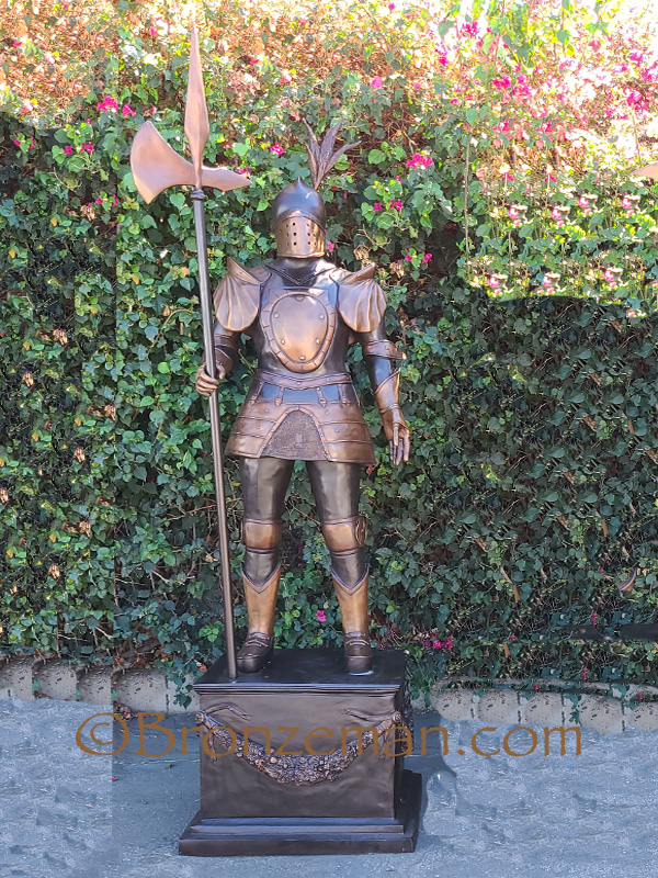 bronze knight statues