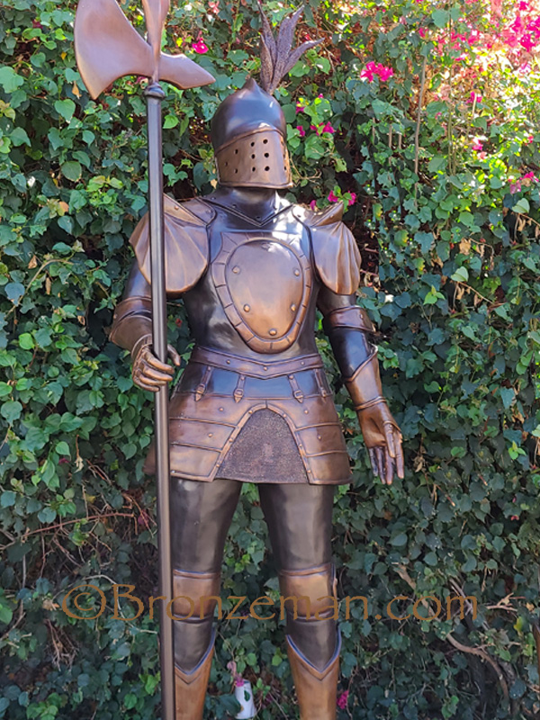 bronze knight statues