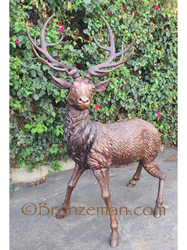 bronze-elk-statue