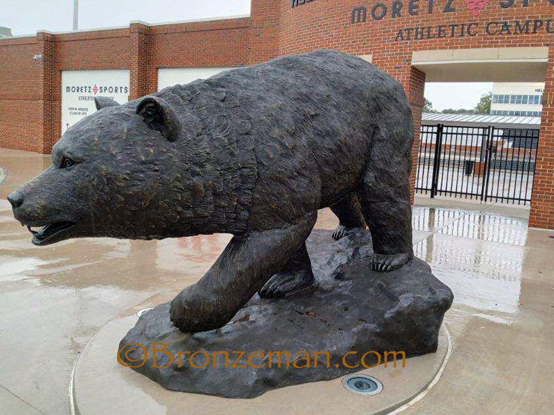 custom bronze bear mascot