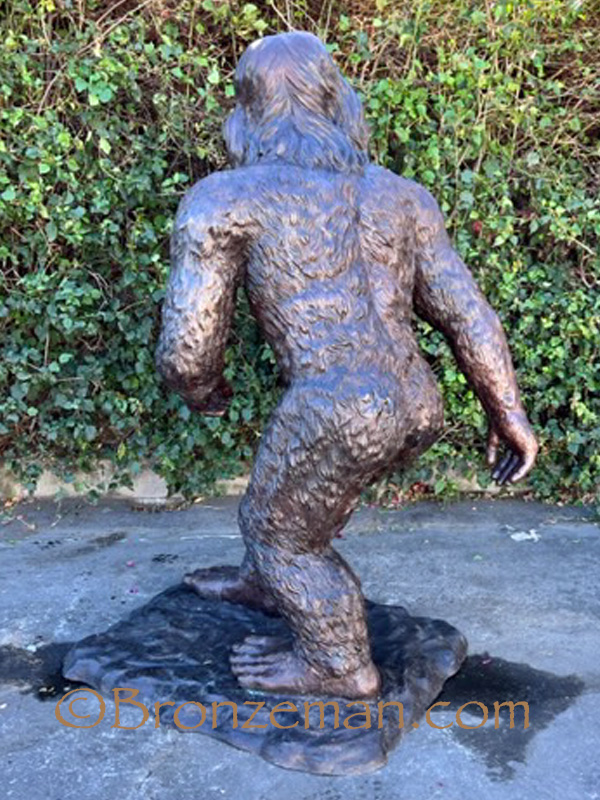 bronze bigfoot statue