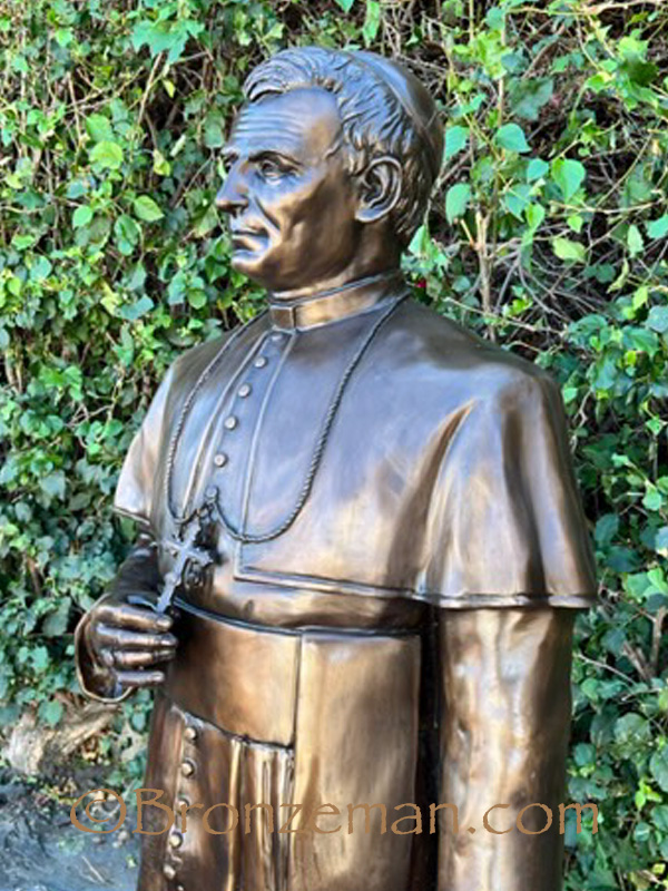 custom bronze statue of saint scalabrini