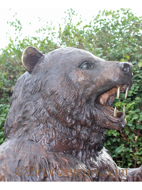 bronze bear statue
