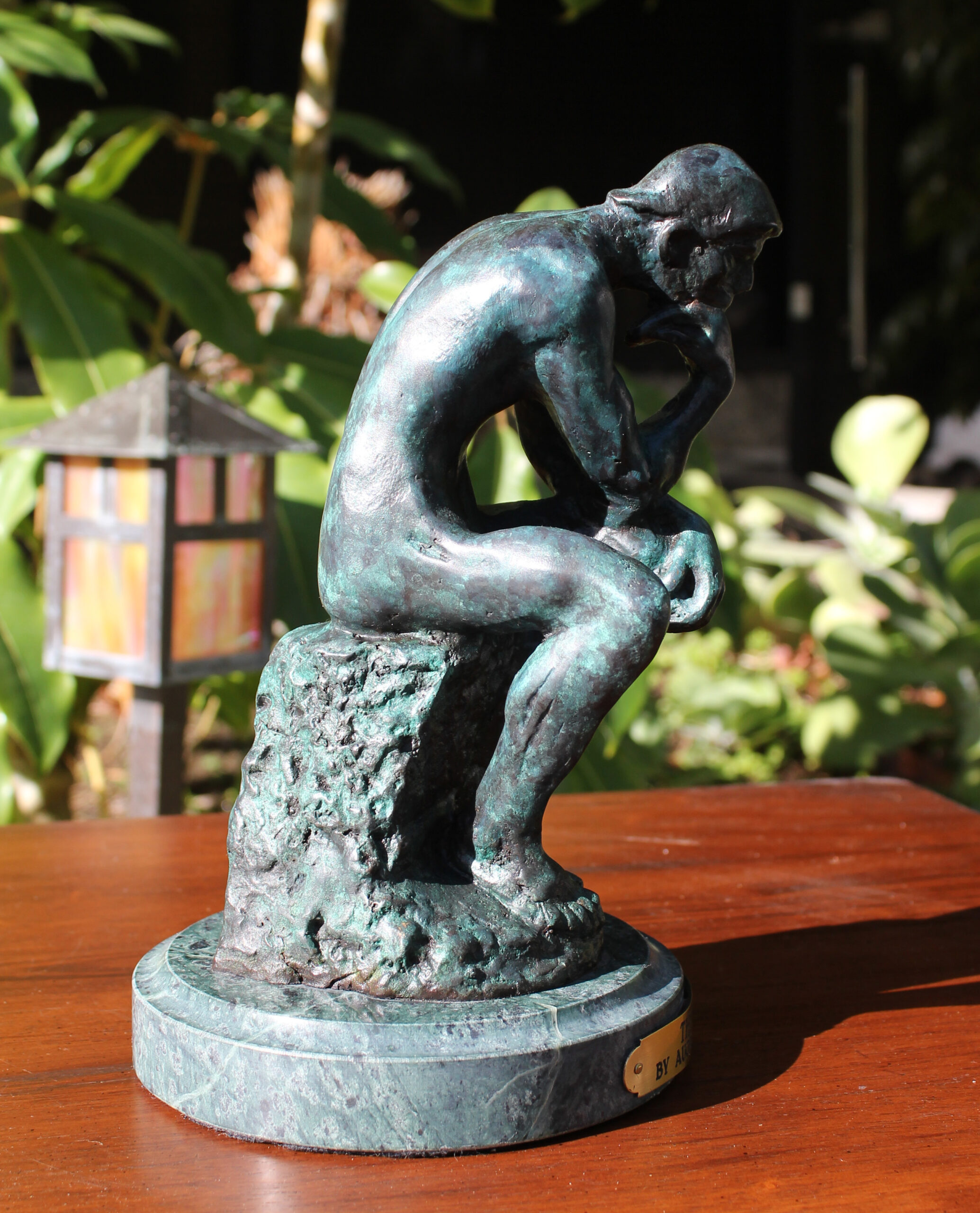 bronze rodin statue the thinker