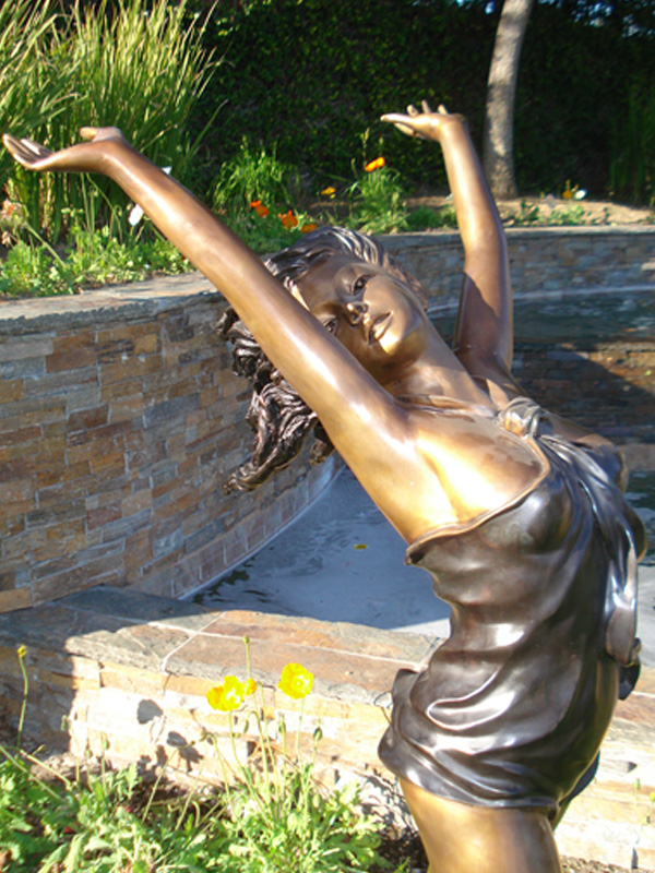 bronze statue of a woman