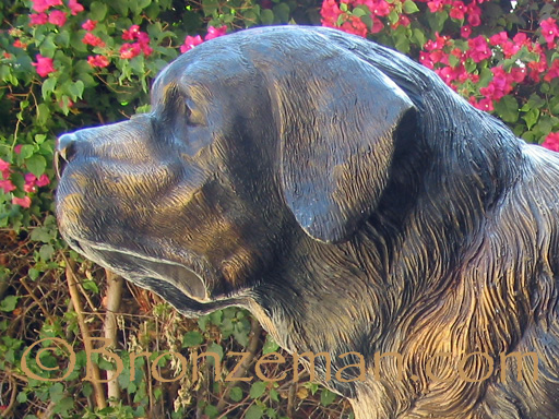 bronze dog statue