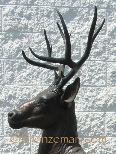 bronze deer statue