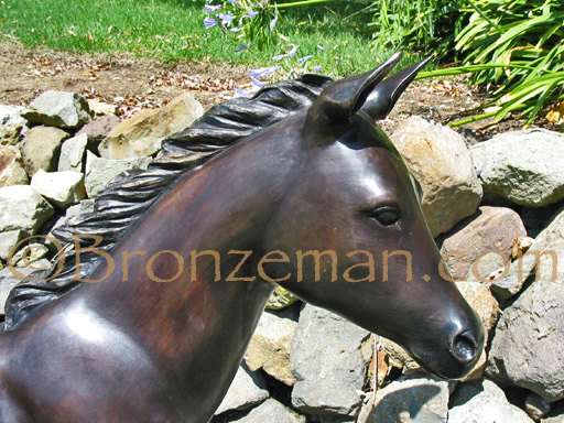 bronze baby horse