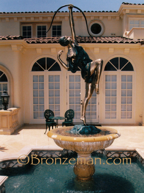 Bronze statue of diane the huntress