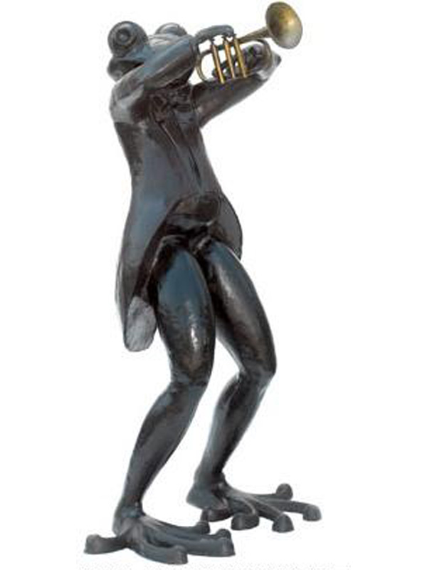 bronze frog statues