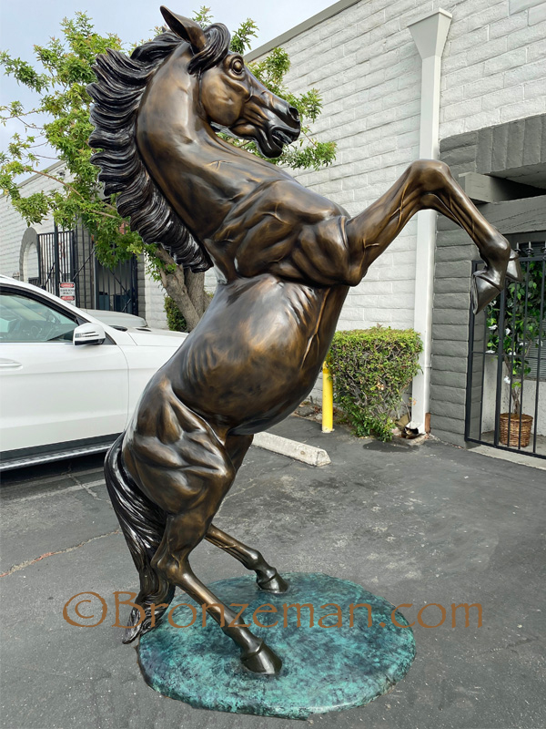 bronze statue of horse
