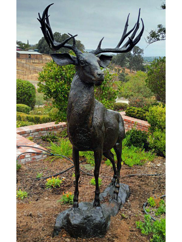 bronze buck statue