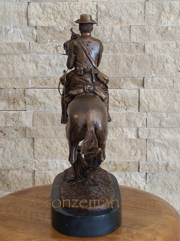 bronze statue trooper of the plains