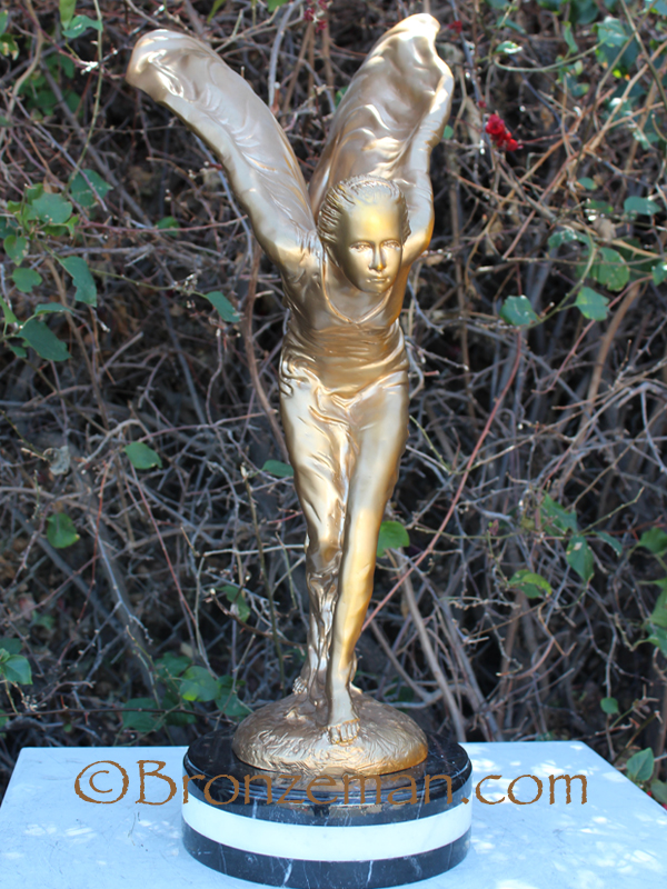 bronze spirit of ecstasy statue