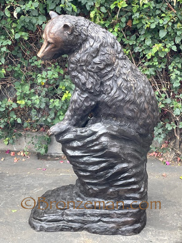 Bronze bear statue