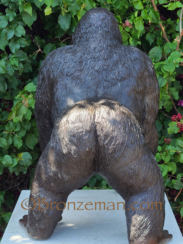bronze gorilla statue